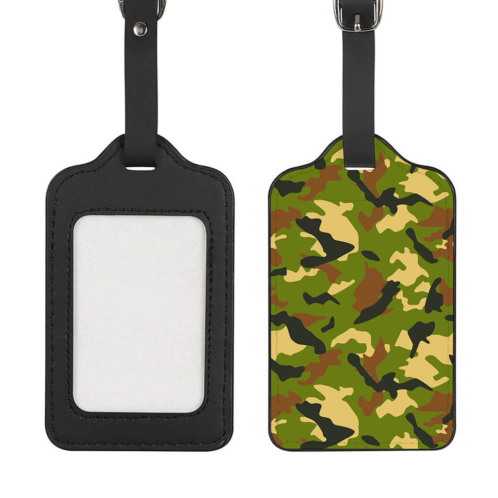 Military Camouflage Print Luggage Tag