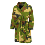 Military Camouflage Print Men's Bathrobe