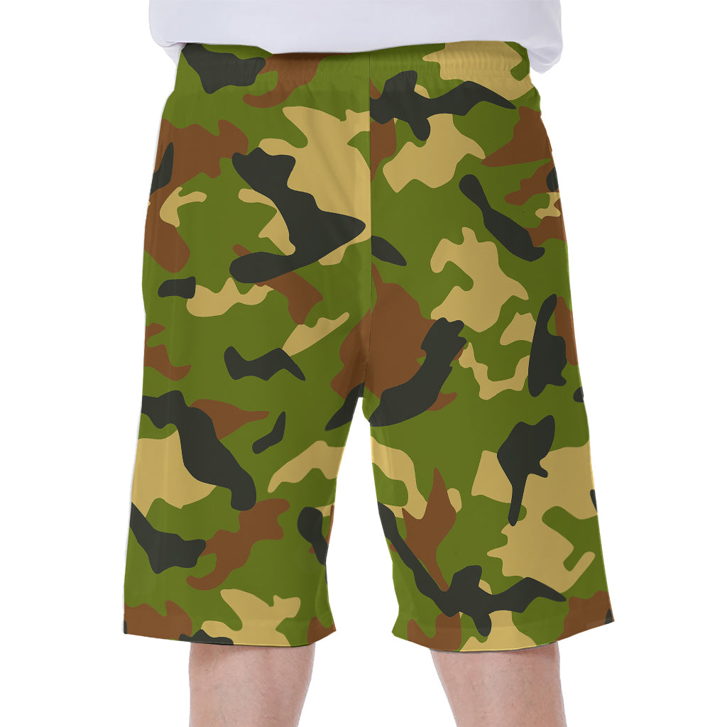 Military Camouflage Print Men's Beach Shorts