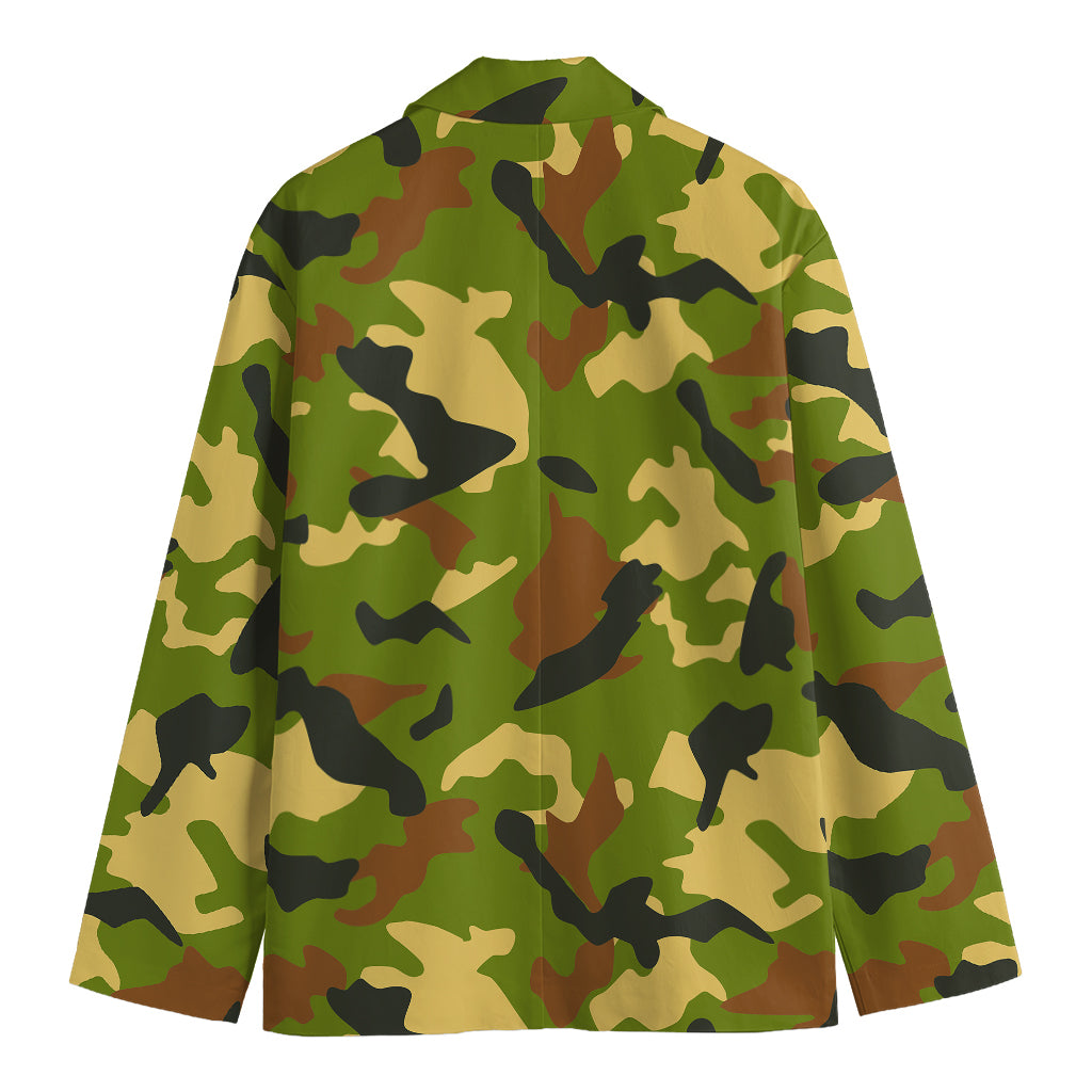 Military Camouflage Print Men's Blazer