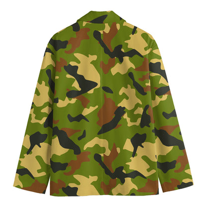 Military Camouflage Print Men's Blazer