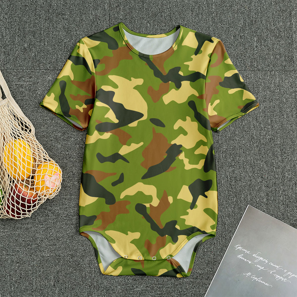 Military Camouflage Print Men's Bodysuit