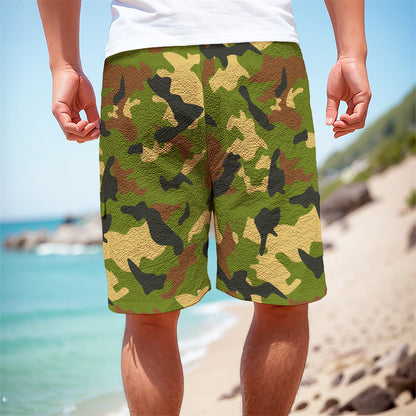 Military Camouflage Print Men's Cargo Shorts