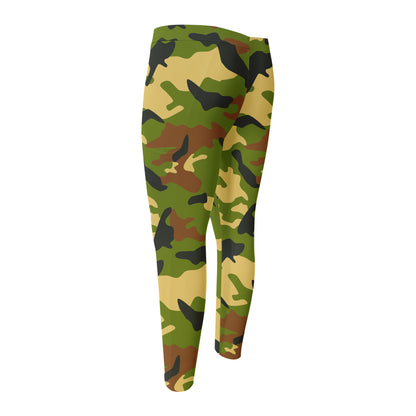 Military Camouflage Print Men's Compression Pants