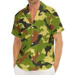 Military Camouflage Print Men's Deep V-Neck Shirt