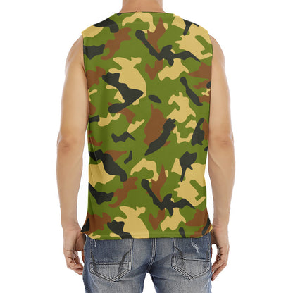 Military Camouflage Print Men's Fitness Tank Top