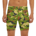 Military Camouflage Print Men's Long Boxer Briefs