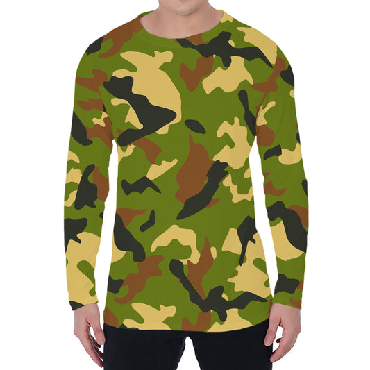 Military Camouflage Print Men's Long Sleeve T-Shirt