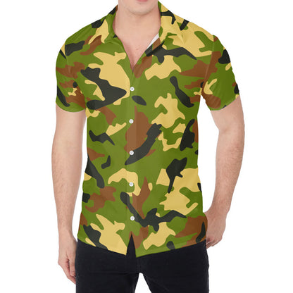Military Camouflage Print Men's Shirt