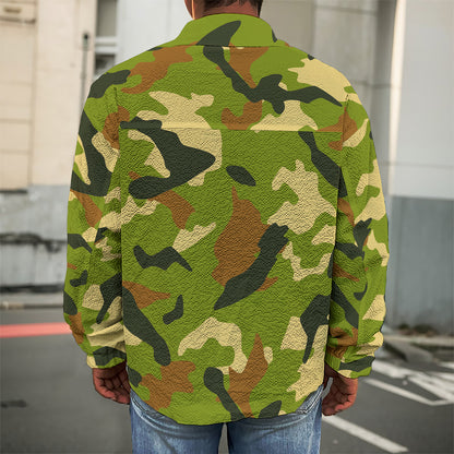 Military Camouflage Print Men's Shirt Jacket