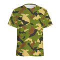 Military Camouflage Print Men's Athletic T-Shirt