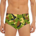 Military Camouflage Print Men's Triangle Swim Briefs