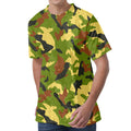 Military Camouflage Print Men's Velvet T-Shirt