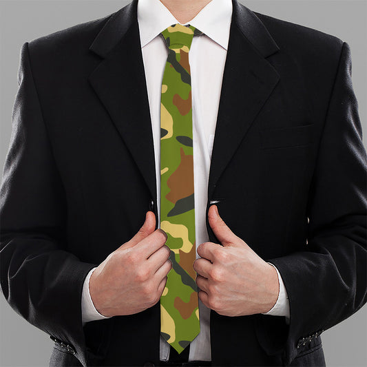 Military Camouflage Print Necktie