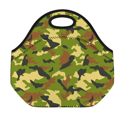 Military Camouflage Print Neoprene Lunch Bag