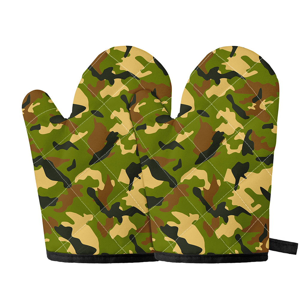 Military Camouflage Print Oven Mitts