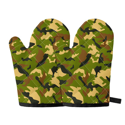Military Camouflage Print Oven Mitts