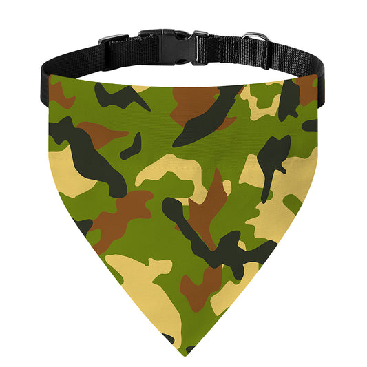 Military Camouflage Print Over The Collar Dog Bandana