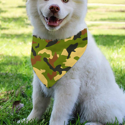 Military Camouflage Print Over The Collar Dog Bandana