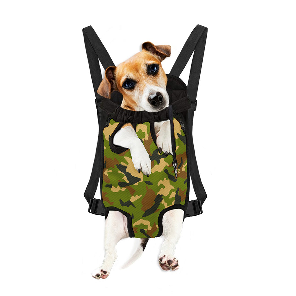 Military Camouflage Print Pet Carrier Backpack