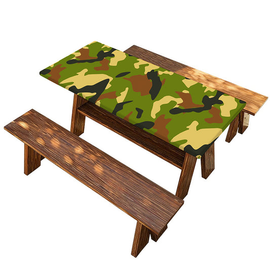 Military Camouflage Print Picnic Table Cover