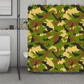 Military Camouflage Print Polyester Shower Curtain