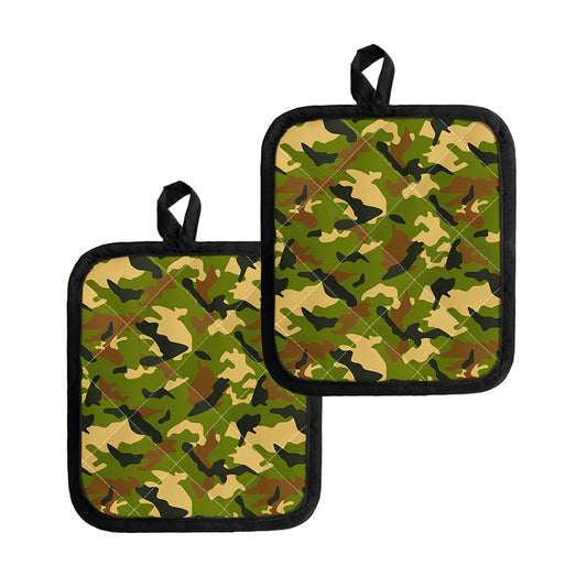 Military Camouflage Print Pot Holders