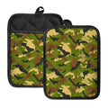 Military Camouflage Print Pot Holders With Pocket