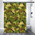 Military Camouflage Print Premium Shower Curtain