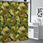 Military Camouflage Print Premium Shower Curtain