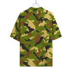 Military Camouflage Print Rayon Hawaiian Shirt