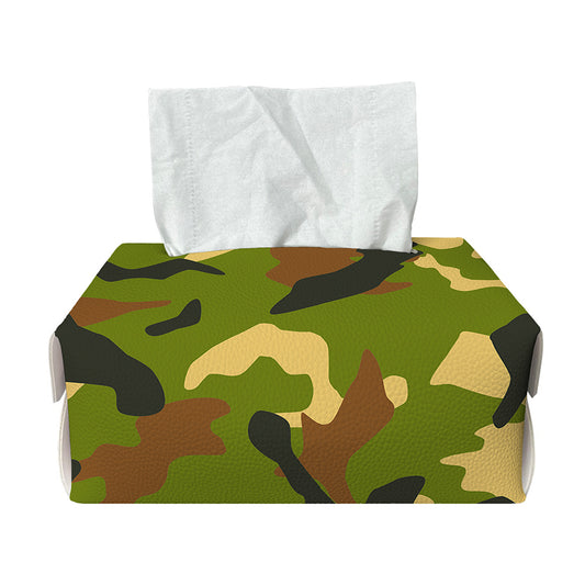 Military Camouflage Print Rectangle Tissue Box Cover