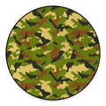 Military Camouflage Print Round Floor Mat