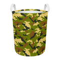 Military Camouflage Print Round Laundry Basket