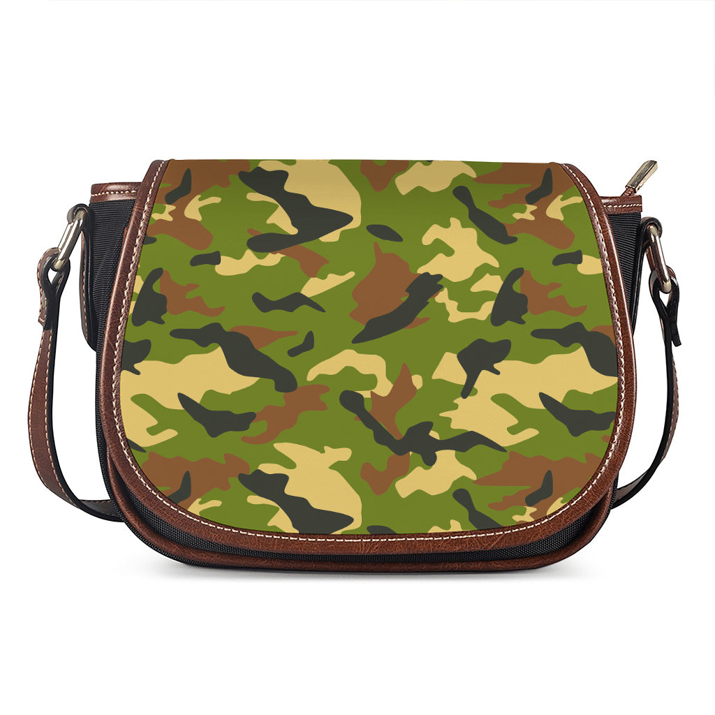 Military Camouflage Print Saddle Bag