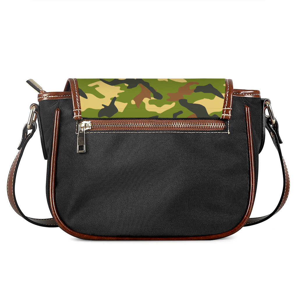 Military Camouflage Print Saddle Bag