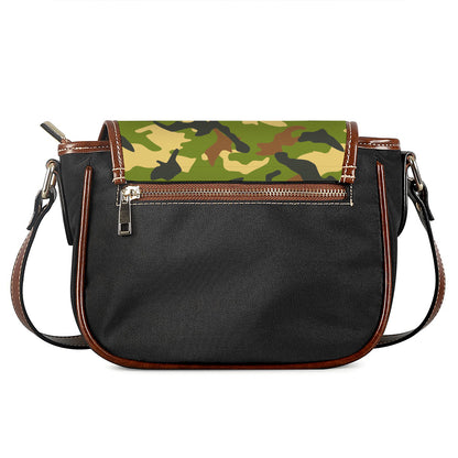 Military Camouflage Print Saddle Bag