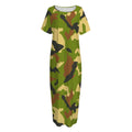 Military Camouflage Print Short Sleeve Long Nightdress