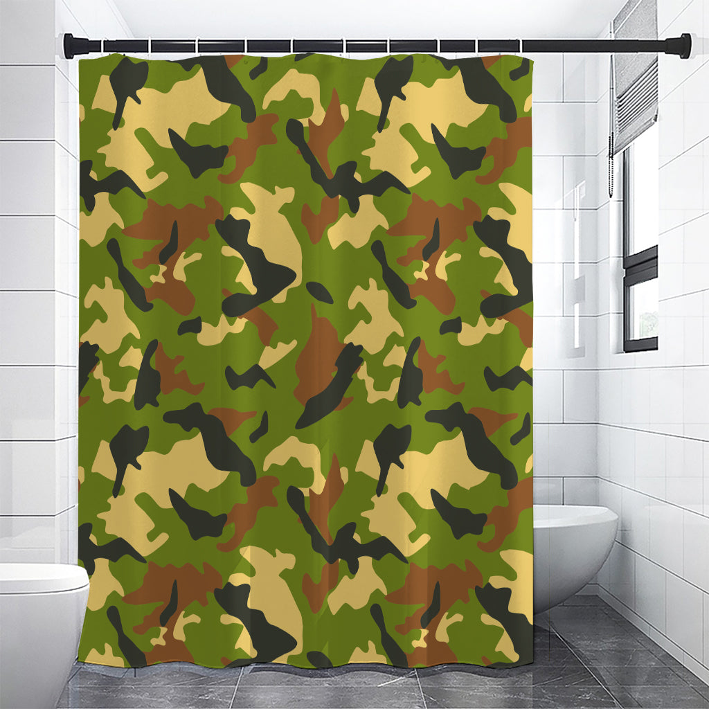 Military Camouflage Print Shower Curtain