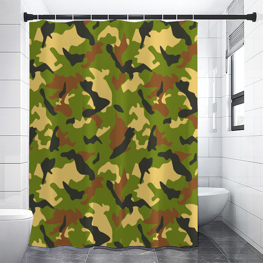 Military Camouflage Print Shower Curtain