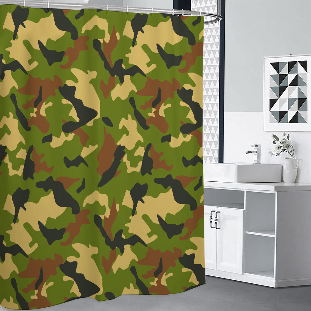 Military Camouflage Print Shower Curtain