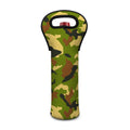 Military Camouflage Print Single Neoprene Wine Tote