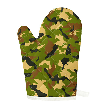 Military Camouflage Print Single Oven Mitt