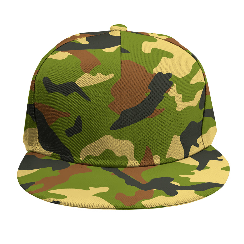 Military Camouflage Print Snapback Cap