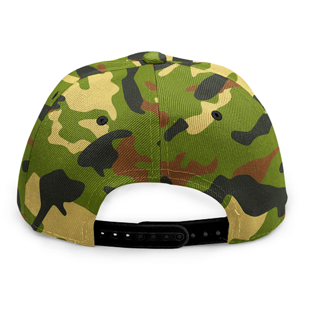 Military Camouflage Print Snapback Cap