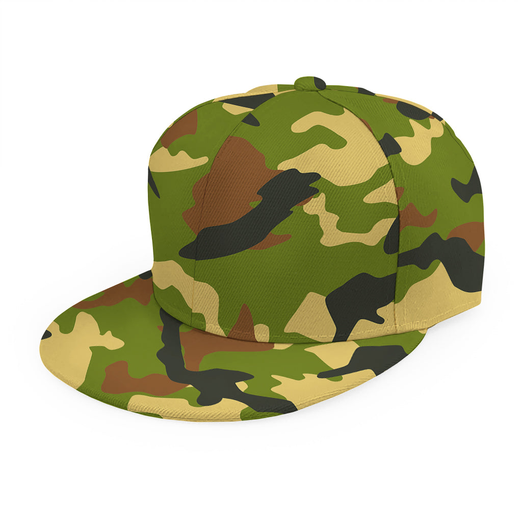 Military Camouflage Print Snapback Cap