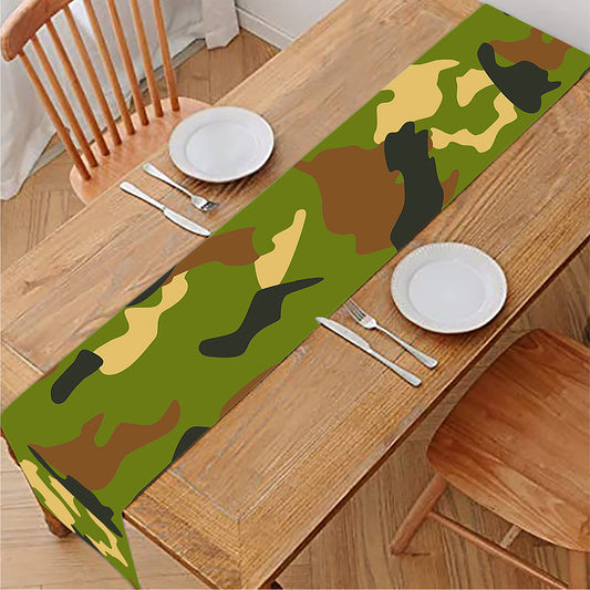 Military Camouflage Print Table Runner