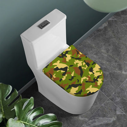 Military Camouflage Print Toilet Lid Cover