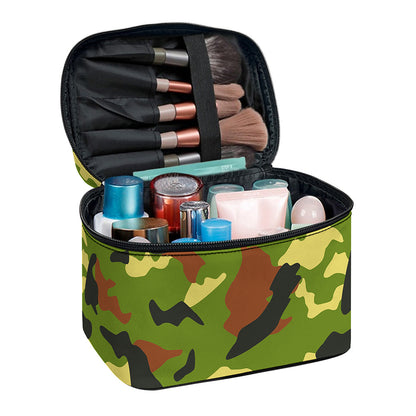 Military Camouflage Print Travel Makeup Bag