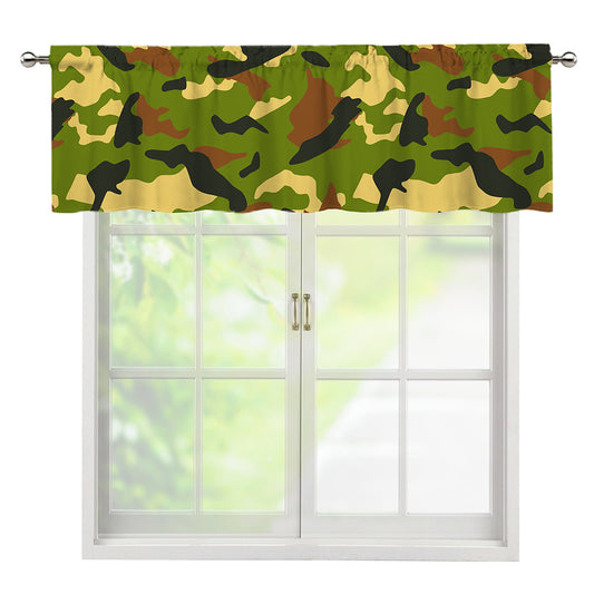 Military Camouflage Print Window Valance